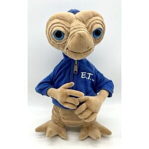 Universal Studios ET Extra Terrestrial 15" Plush Doll With Blue Hoodie Jacket
